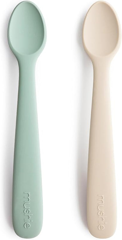 Cucharas silicona para bebés set 2 Cambridge Blue