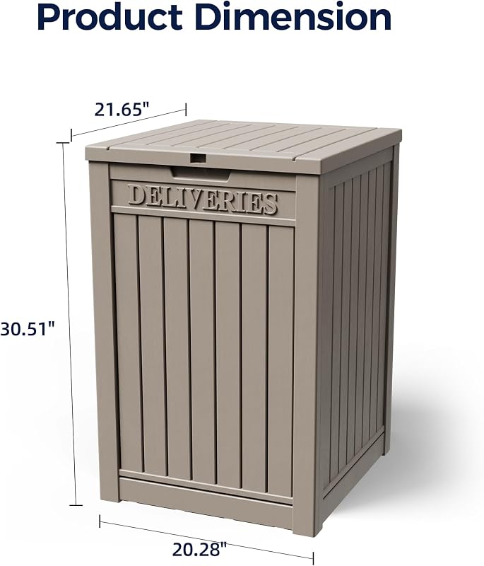 Caja entrega 50gal exterior con cerradura impermeable caqui
