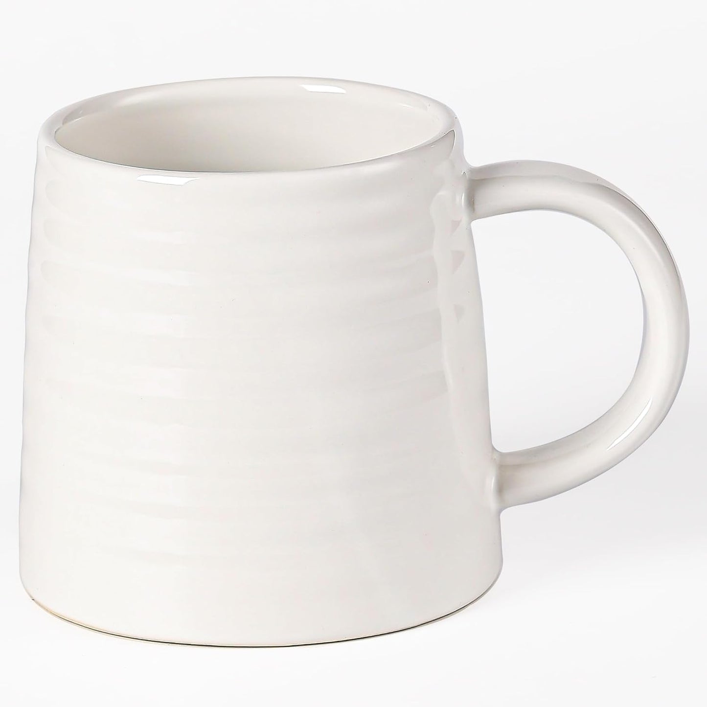 Tazas café té cerámica 16oz aptas lavavajillas microondas blanco