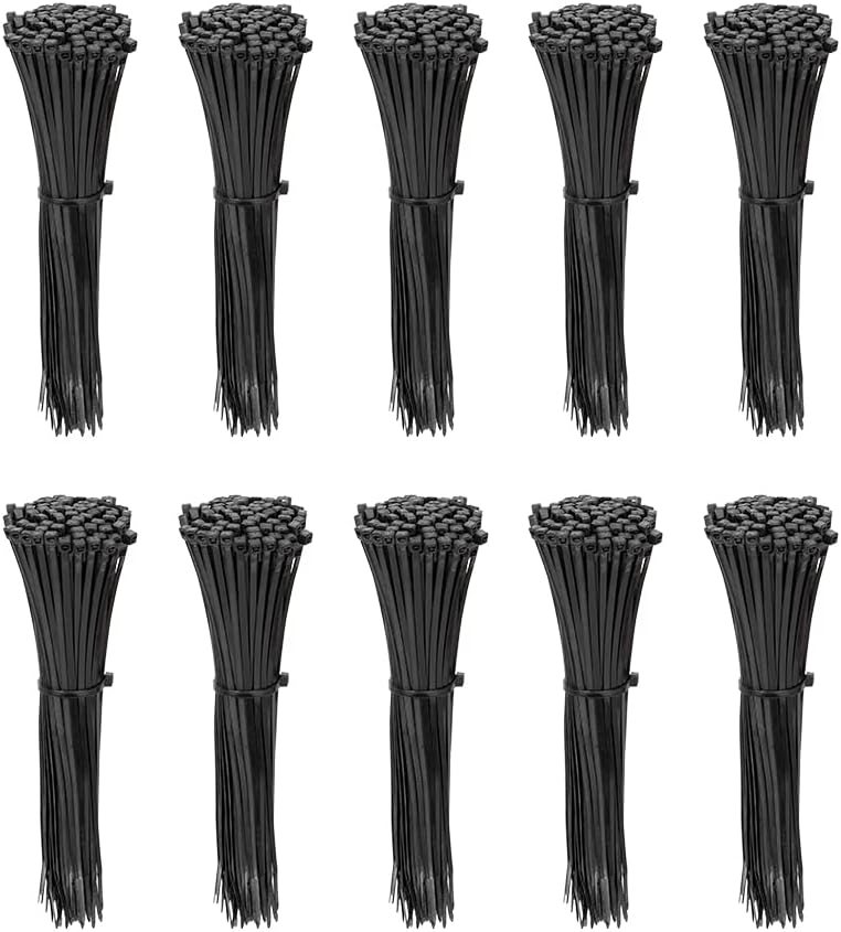 1000 Bridas Plástico 4pulg Cremallera Negro