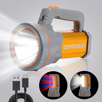 Linterna LED recargable potente 800 yardas metal