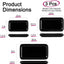 Set 3 platos rectangulares porcelana 16/14/12 pulg negra