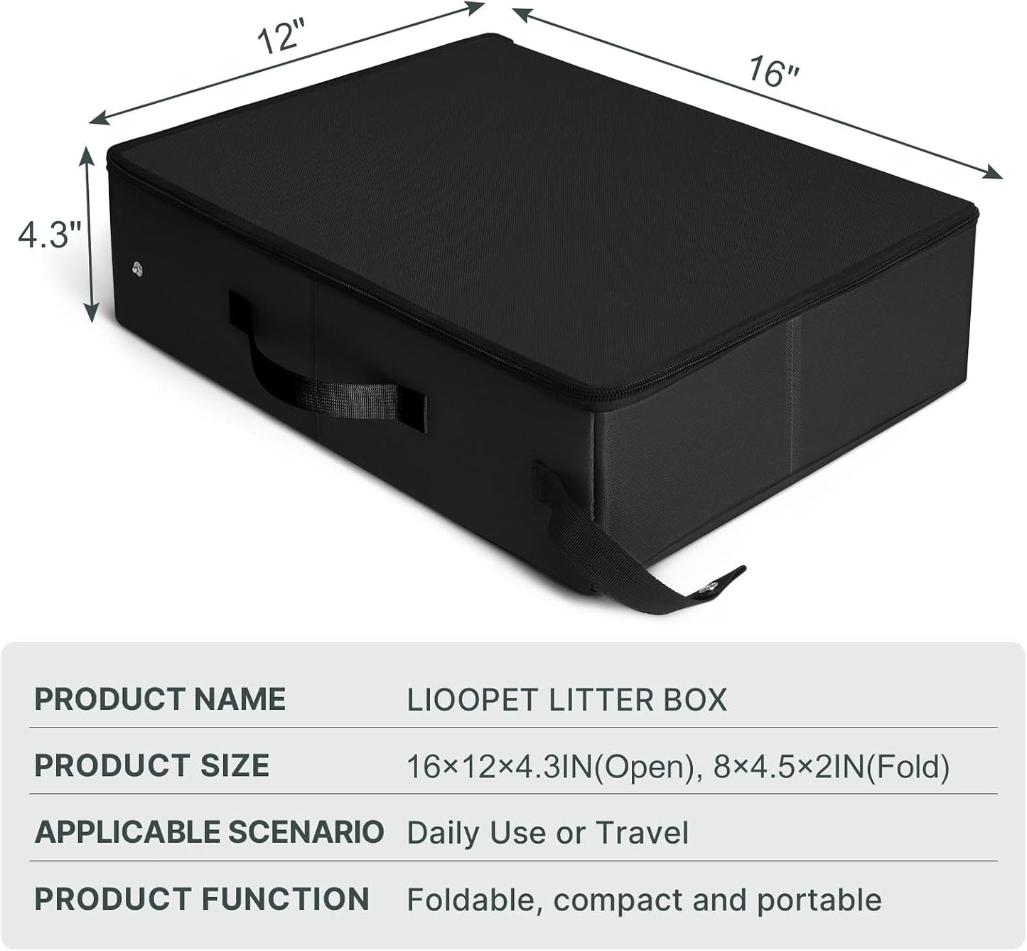 Caja arena plegable gatos sin olor a prueba de fugas