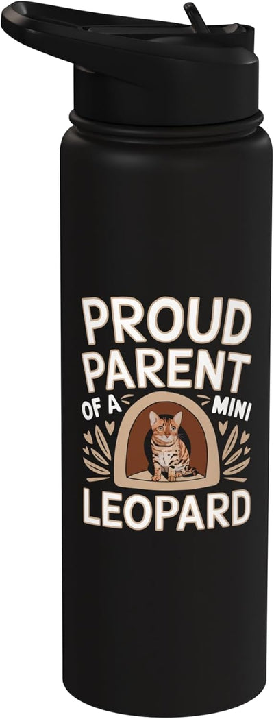 Botella de agua aislada para gatos de acero inoxidable