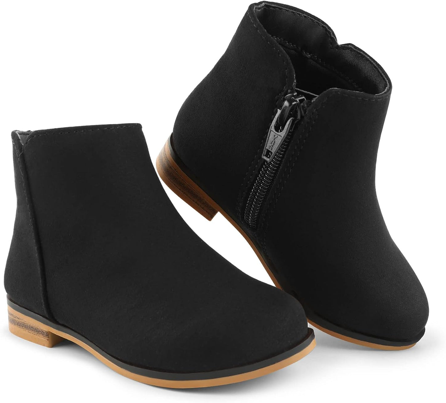 Botas de tobillo para niña con cremallera tacón bajo