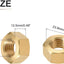 Tuercas hex M16x2mm latón color dorado set 4