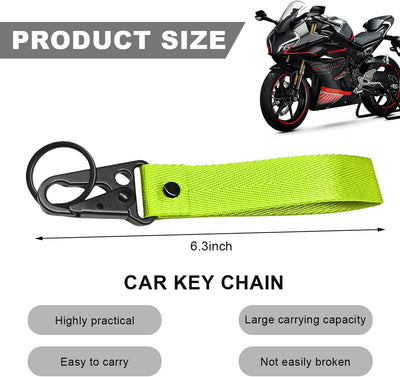 Llavero motocicleta multifuncional tela antipérdida verde