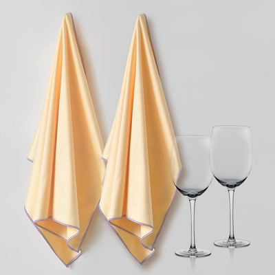Paño microfibra transparente para limpieza copas y cocina 20x16