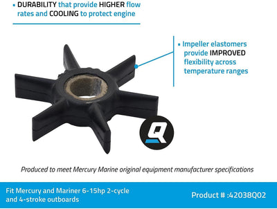 Impulsor bomba agua Mercury Mariner 2 ciclos