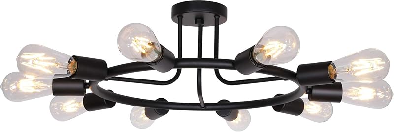 Lámpara techo candelabro níquel 60w 120v