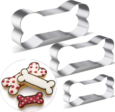 Set cortadores galletas hueso perro acero inox