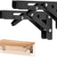Soportes plegables para estantes negro mate 6" set 2