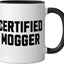 Taza Cerámica Humor Mogging Negro/Blanco