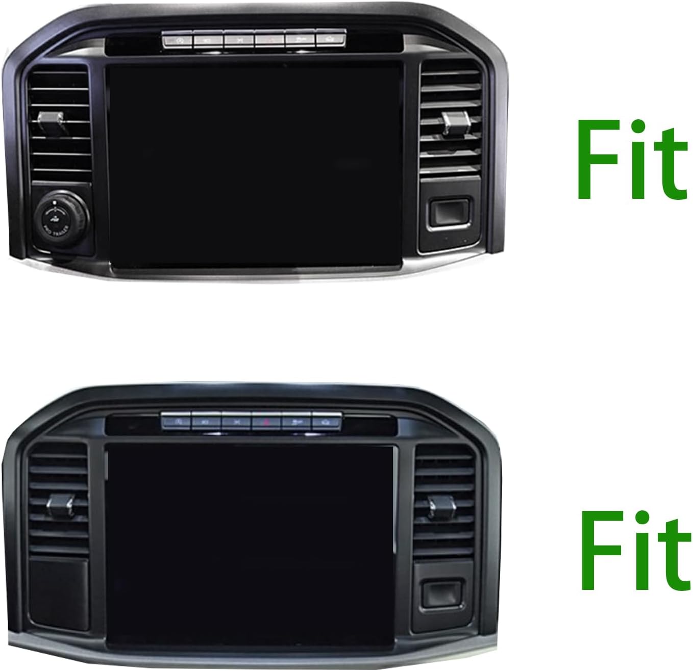 Panel control central fibra carbono ABS Ford F150 3 Pzas