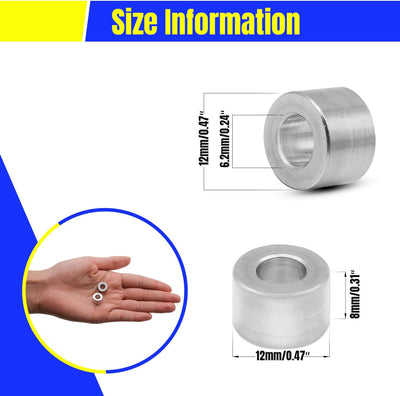 10 Espaciadores Aluminio 0.24x0.47x0.31pulg