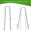 Estacas galvanizadas U 6pulg 25uds resistentes