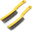 Set 2 Cepillos Alambre Acero Inox 11pulg Mango Plástico