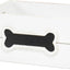 Caja almacenamiento juguetes madera 12x9" asas pizarra