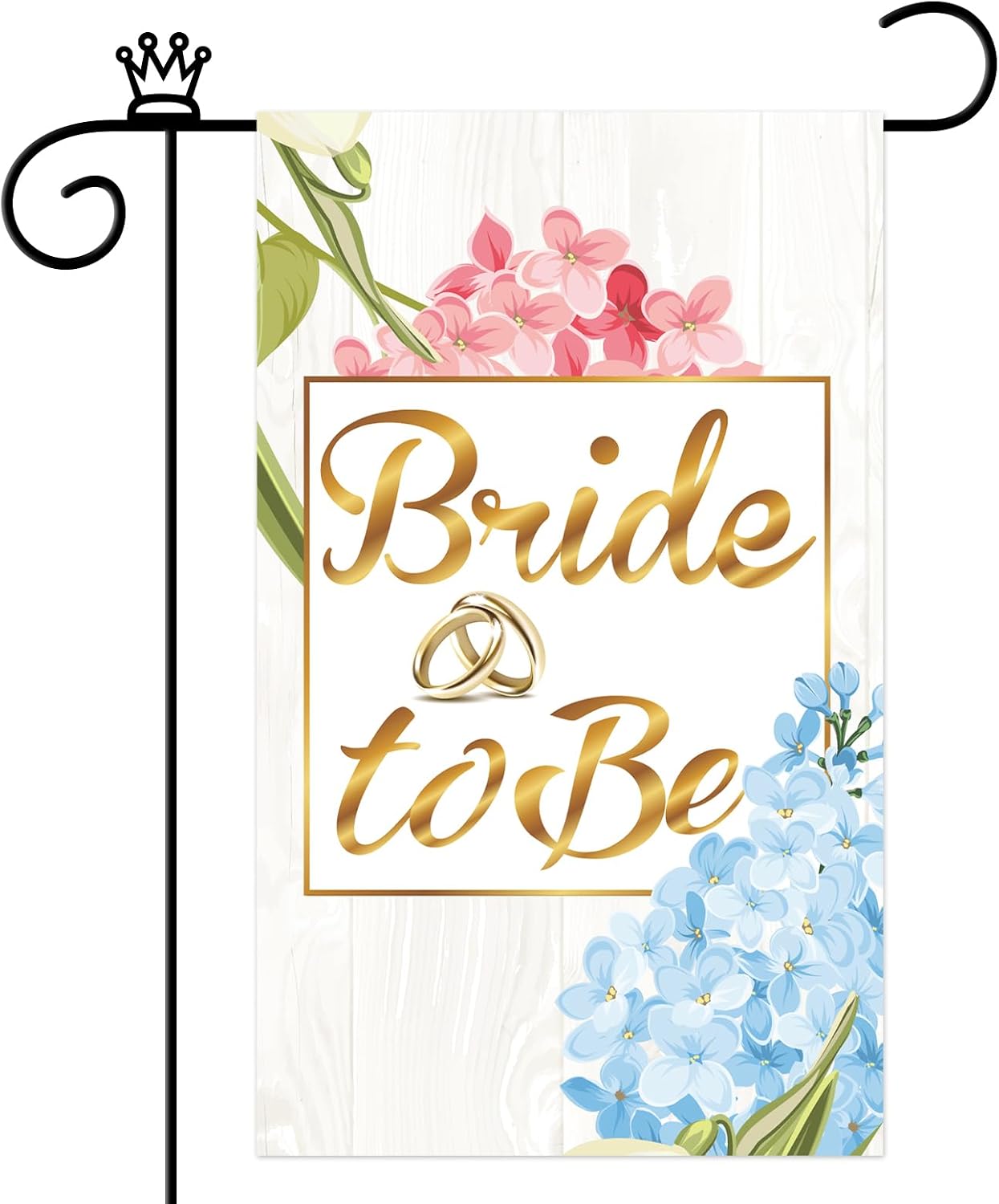 Bandera jardín 12x20" doble cara para fiesta boda