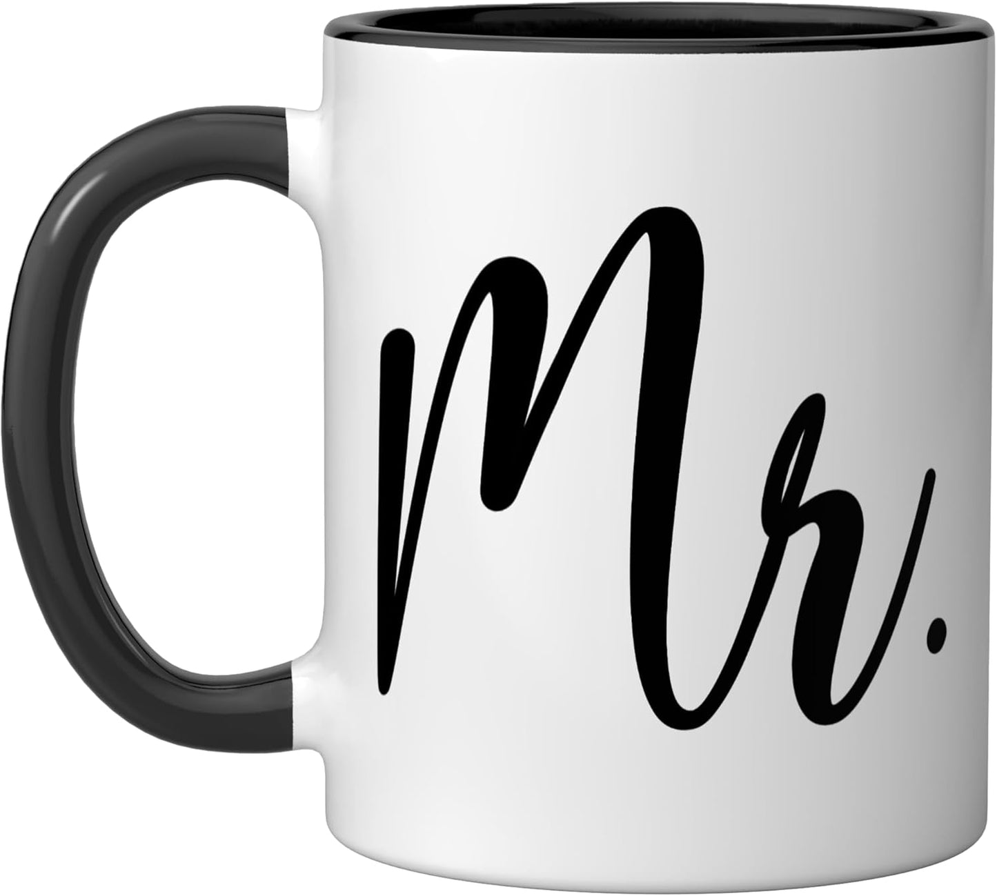 Taza Cerámica para Casados Negro/Blanco
