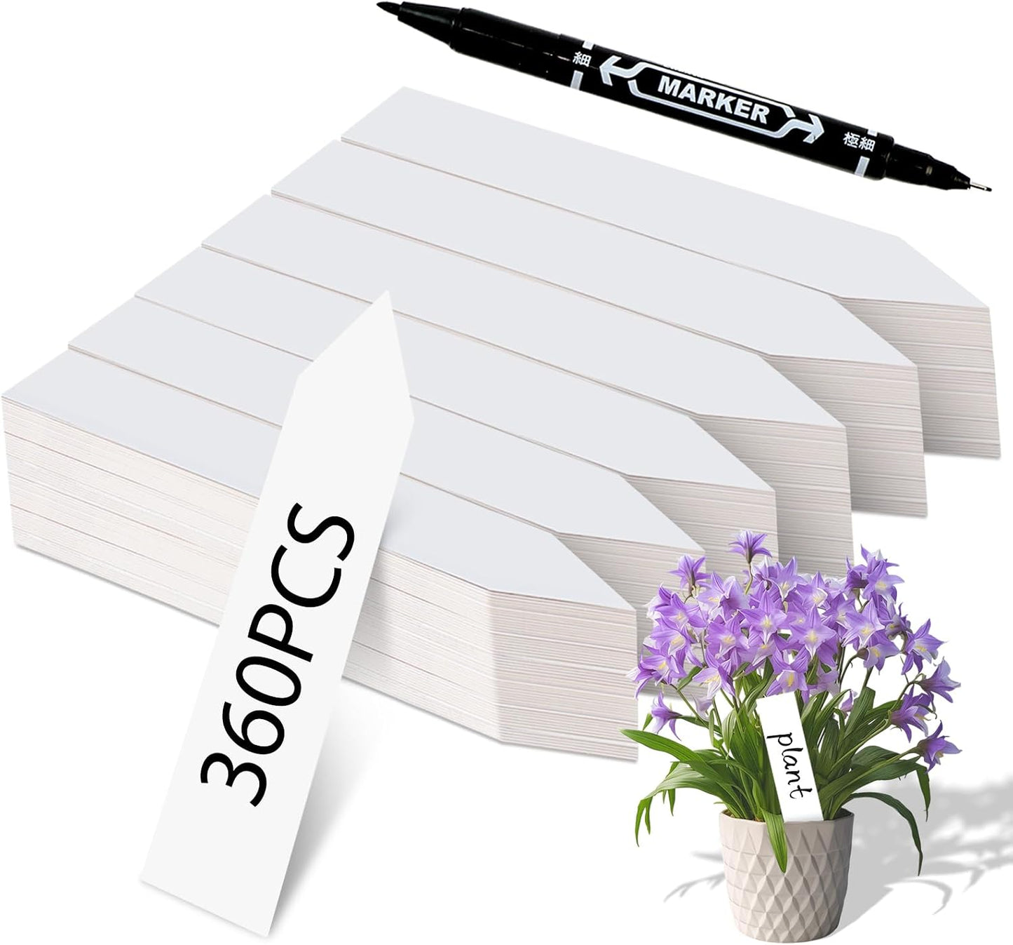 Etiquetas plástico para plantas 360uds jardín vivero