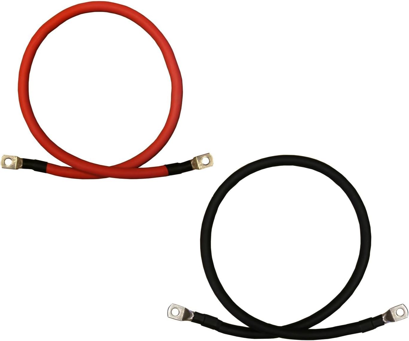 Cables inversores cobre puro 6 AWG 12" 5/16" terminales