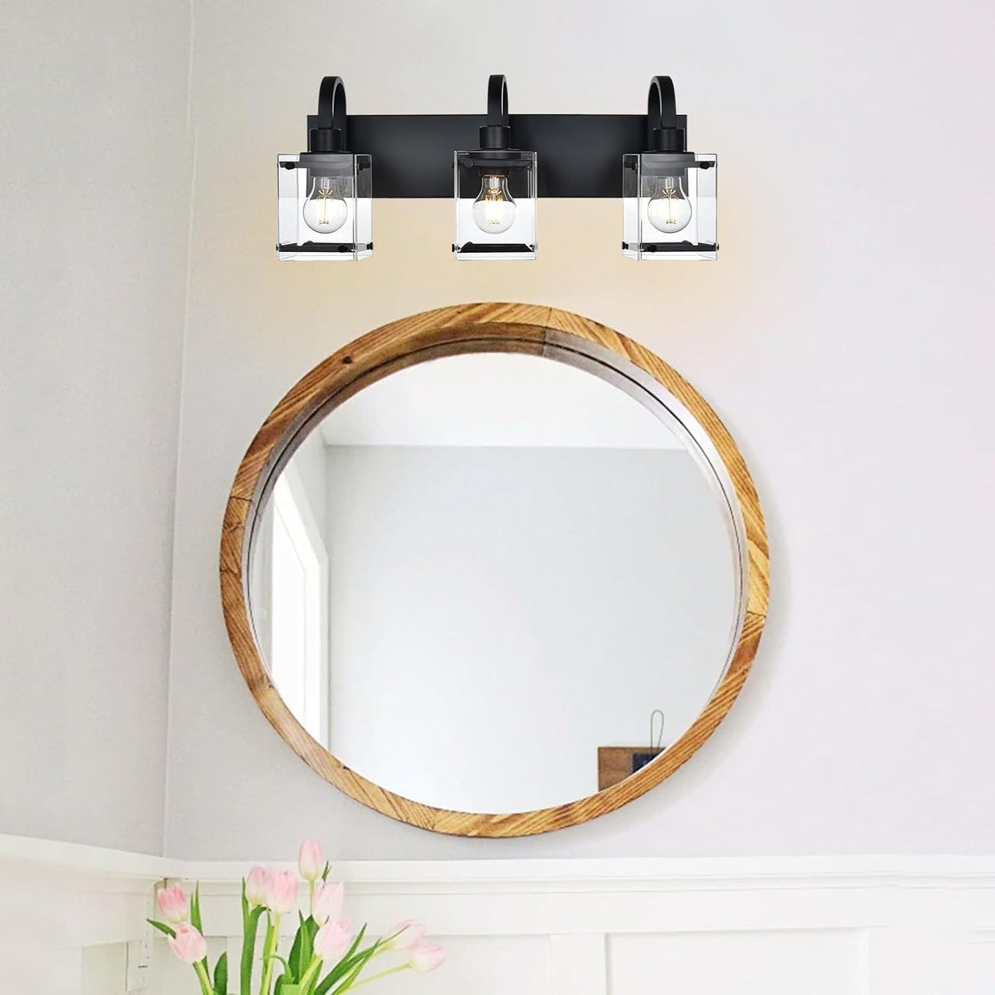 Lámparas baño sobre espejo 3 luces industrial modernas