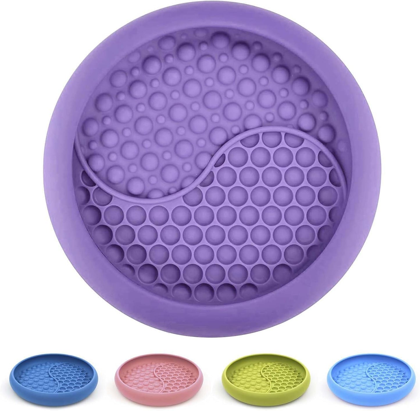 Cuenco perro antideslizante silicona sin BPA morado grande