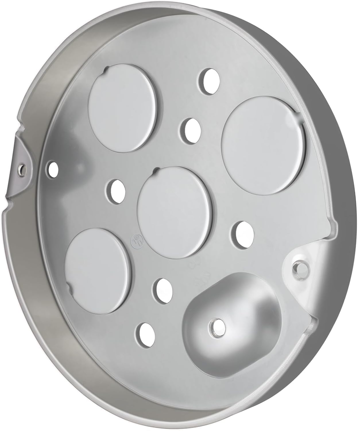 Caja redonda panqueques 4pulg acero galv 6.3 pulg cubicas