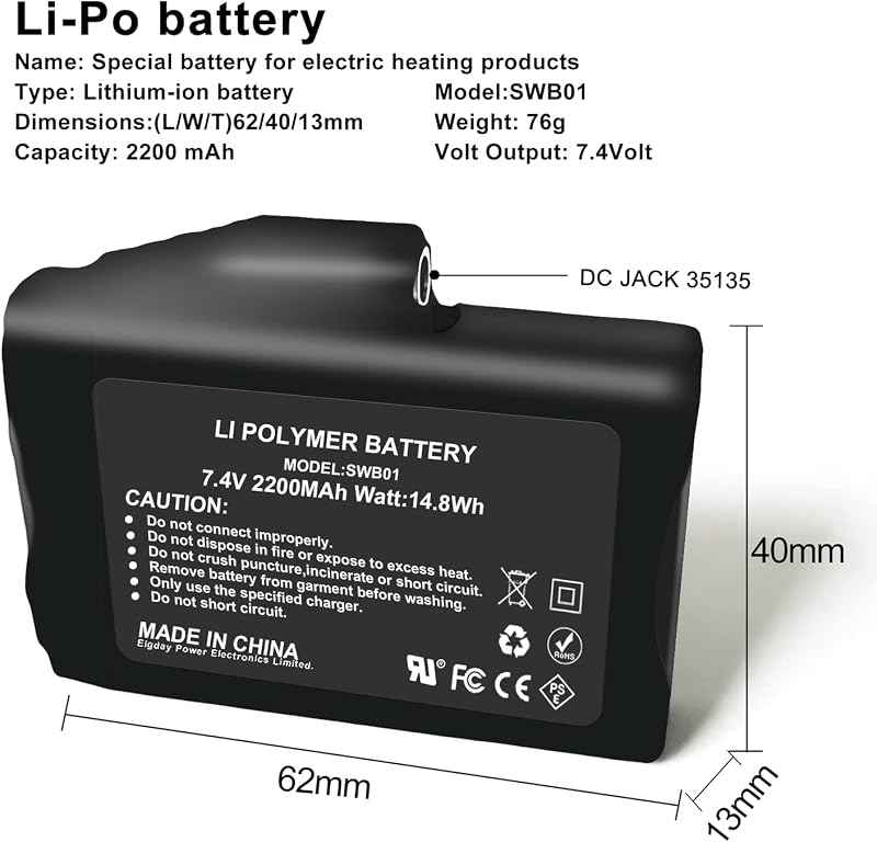 Baterías recargables 7.4v 2200mah 2 pzas