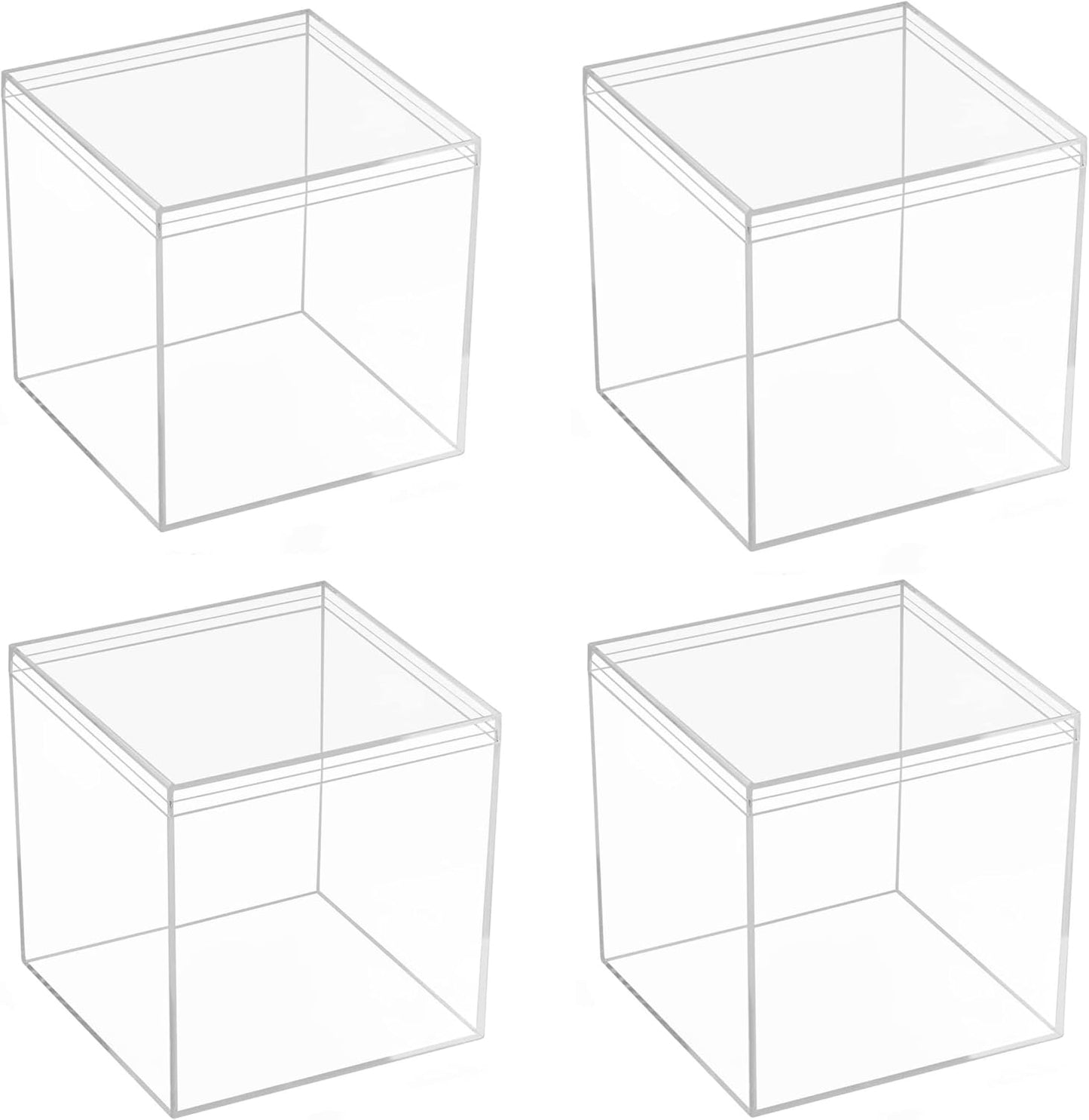 Cajas acrílico transparente grandes con tapa
