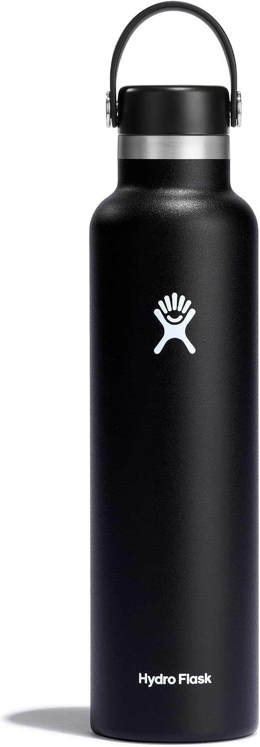 Botella agua acero inox aislada 710ml color negro