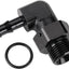 Adaptador 5/16 Púa Manguera 90 Grados Aluminio Negro