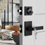 Set cerraduras puerta delantera negra con cerrojo y manija