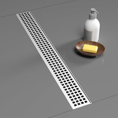 Drenaje lineal 24pulg acero inox 304 captador pelo