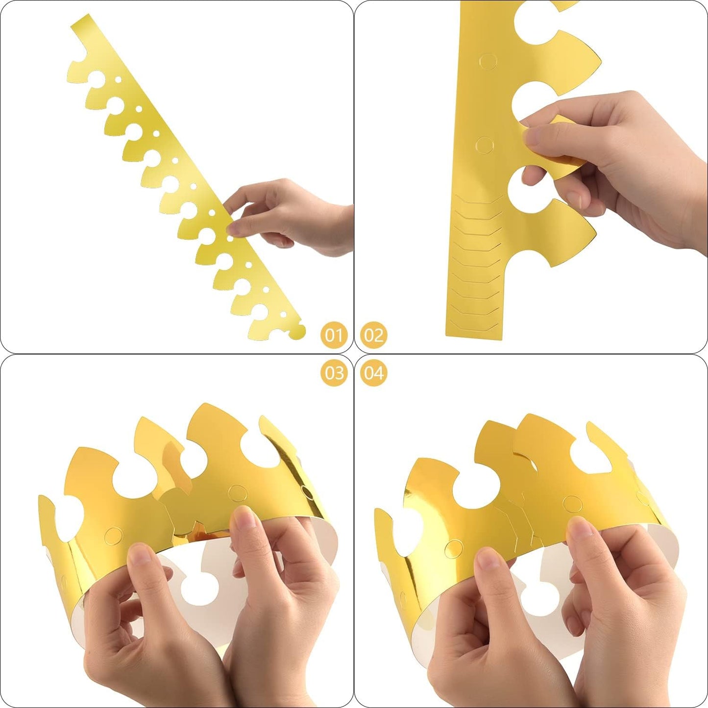 36 Pzas Coronas Papel para Fiesta Cumpleaños