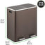 Cubo basura 16gal acero bronce doble compartimento