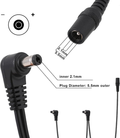 Cable divisor pedal guitarra 9V enchufe recto