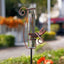 Medidor lluvia libélula metal 7" jardín decoración
