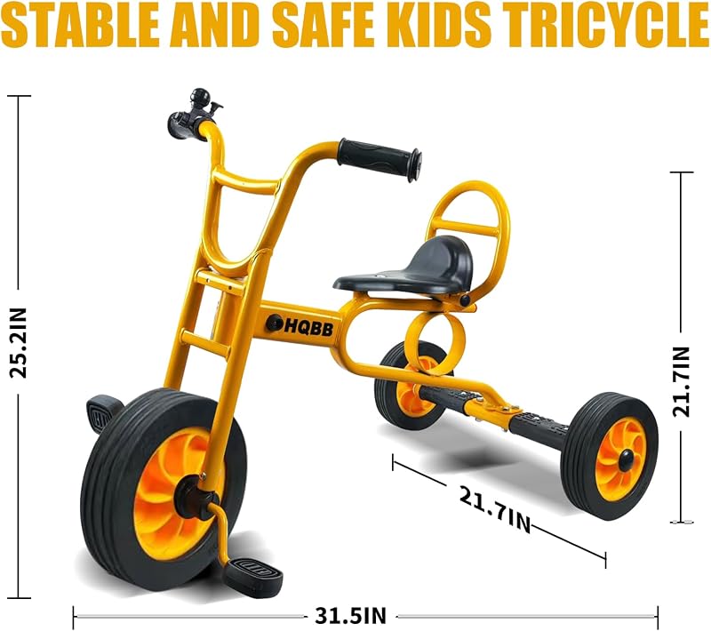 Triciclo para niños 3 años con campana y ruedas goma