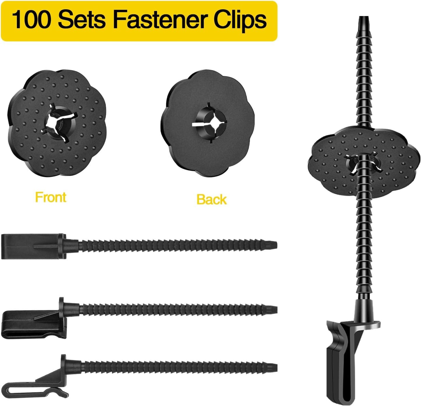 100 Clips Nailon Protección Pájaros Paneles Solares