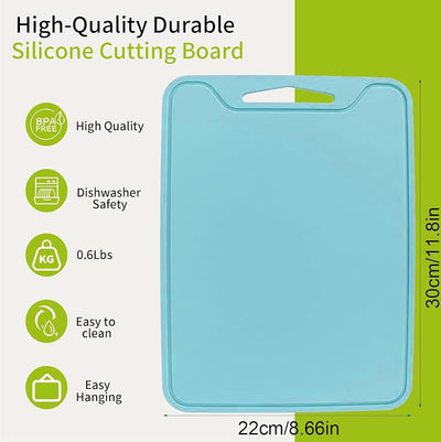 Tabla cortar silicona 11.8x8.6pulg antideslizante sin BPA