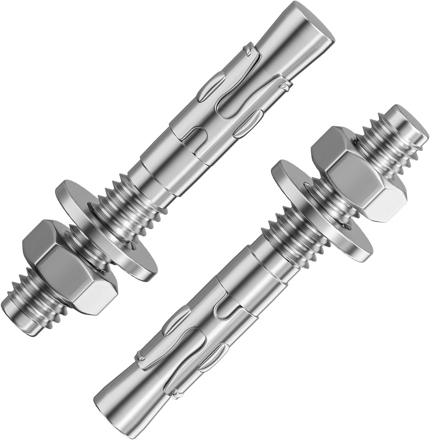 50 sujetadores 1/4x1-3/4 pulg acero inox cemento