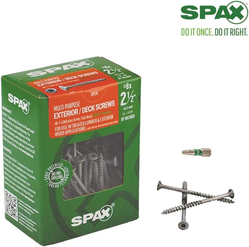 Tornillos para Madera de 8x2-1/2" de Acero Inox
