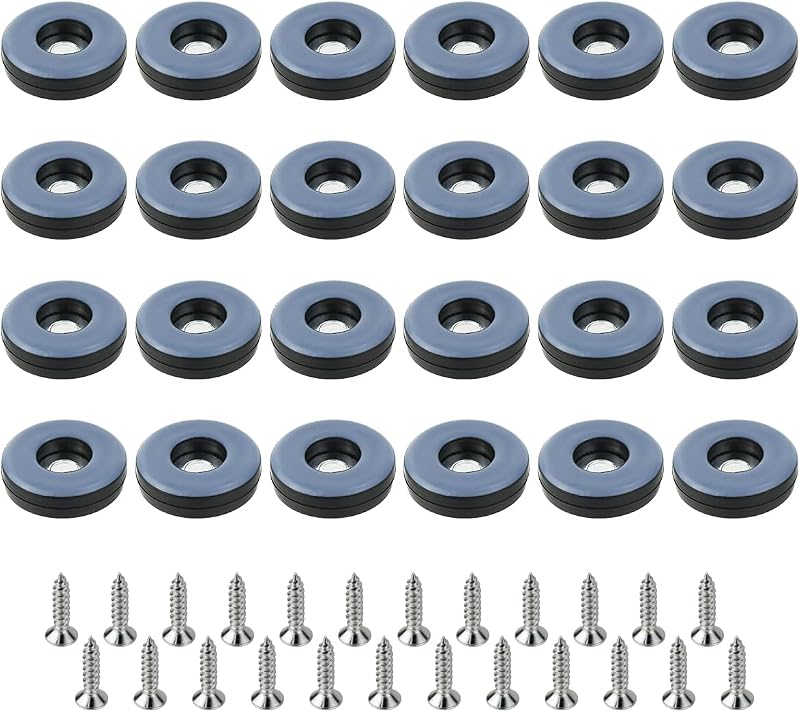 24 Protectores deslizantes teflón 1pulg para muebles y sillas