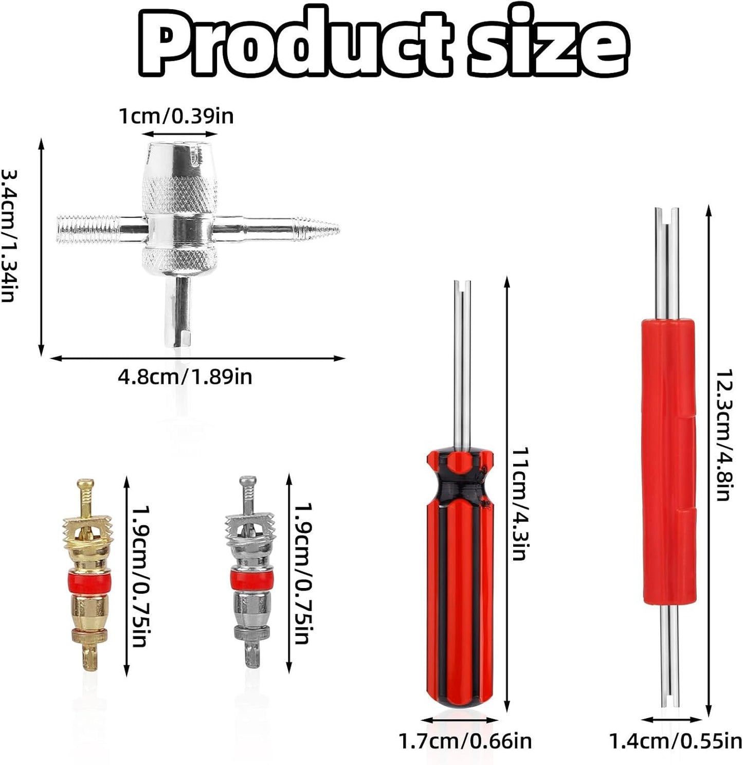 Kit herramientas extracción vástago válvula neumático 4en1