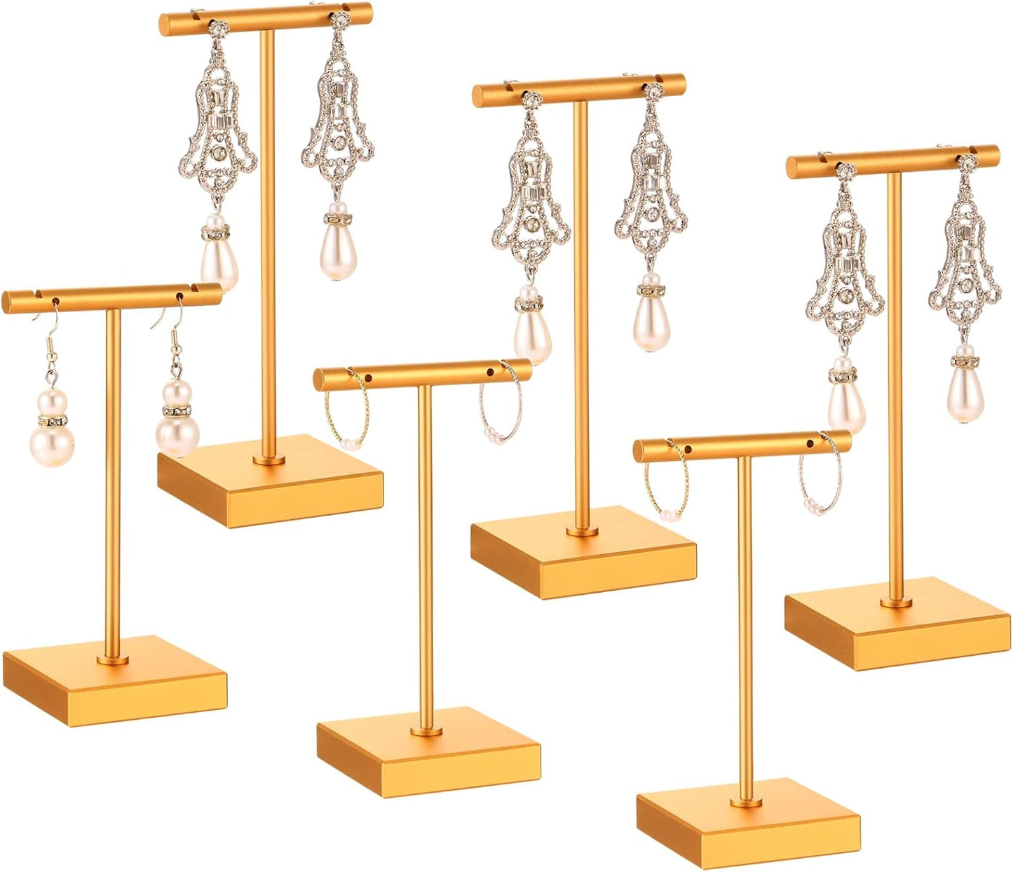 6 Soportes Exhibición Arete Metal Desmontable 4.3"