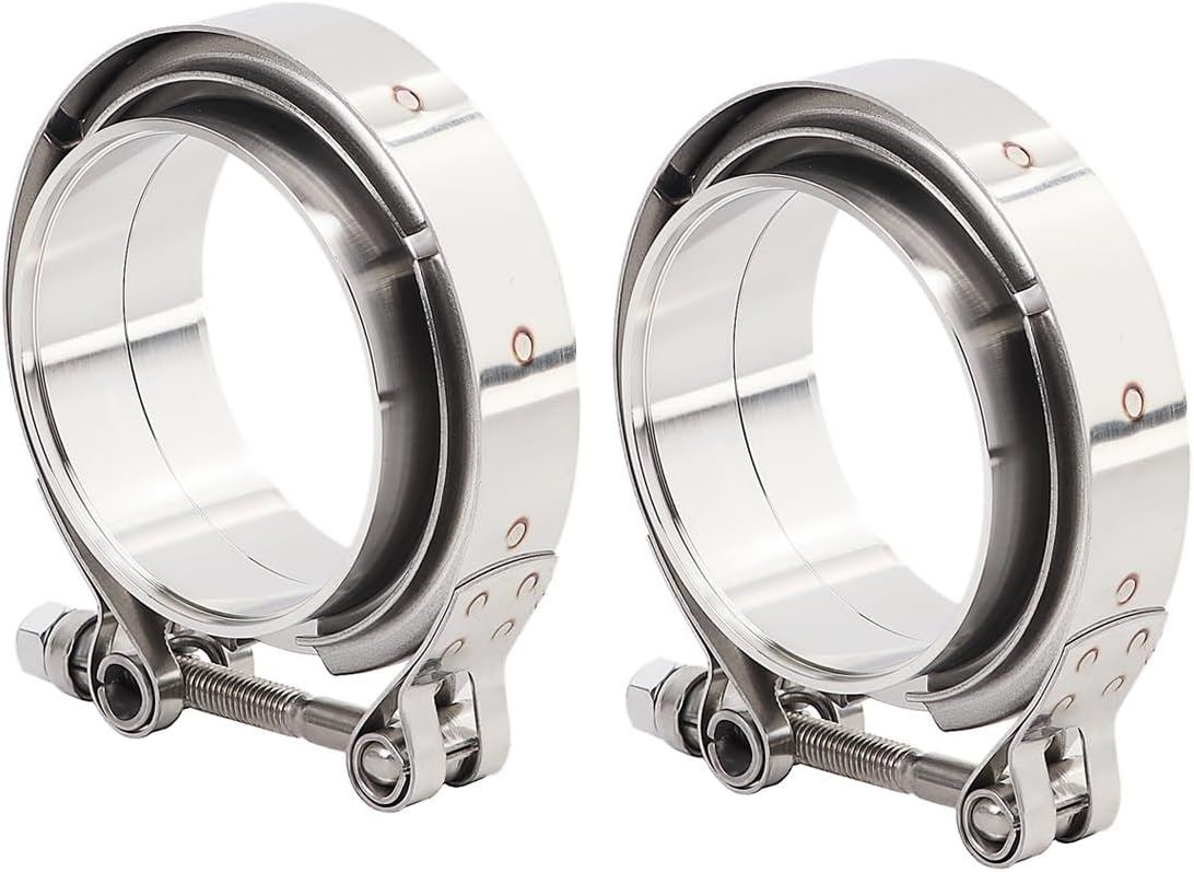 Abrazadera V 3" brida acero inox 2 Pzas