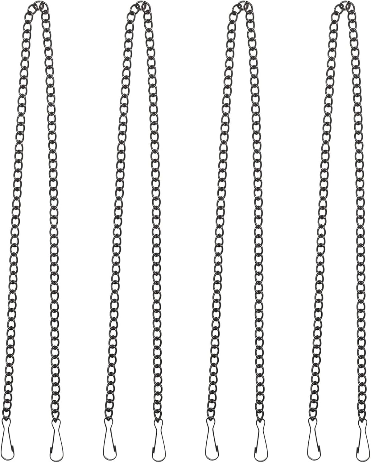 Cadena colgante vitrales 20" para cuadros 4 Uds negro