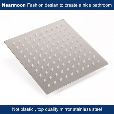 Cabezal ducha lluvia acero inox para techo 8"